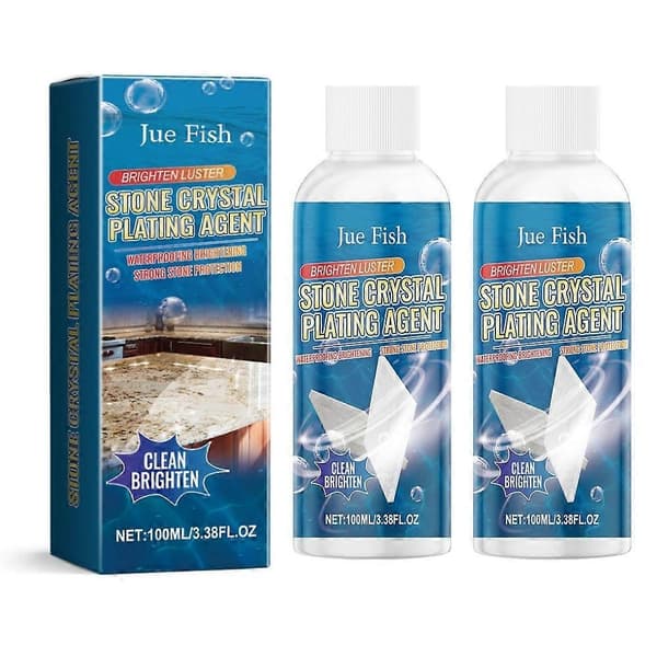 Stenkrystalbelægningsmiddel, ridsefjernelse, rengøring af pletter, lysningsmiddel 100 ml 2pcs