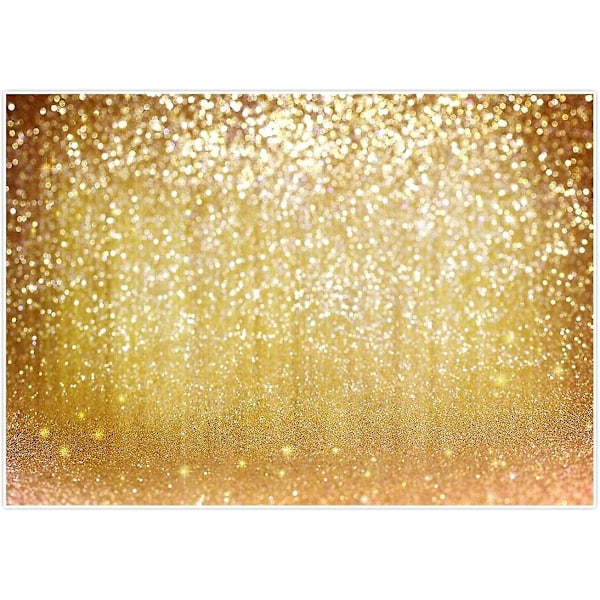2,1x1,5m Grattis på födelsedagen Bakgrund Gyllene Bokeh-prickar (ej Glitterpaljetter) Fotobakgrund för Examen Födelsedag Bröllop Möhippa Baby Shower Party Dekoration