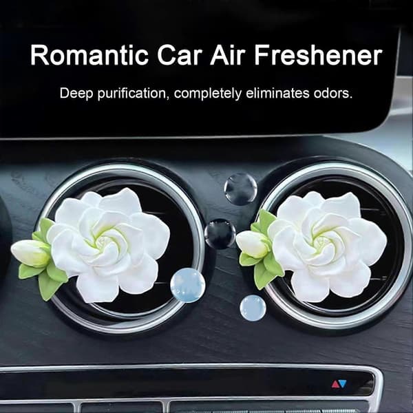 Bil Doftspridare Auto Diffuser Gardenia Aromaterapi Eterisk Olja för Avkopplande och Uppfriskande Körning
