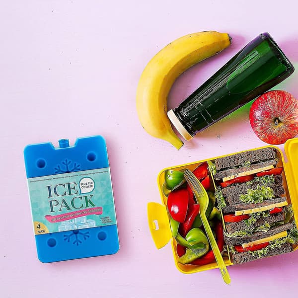 Kjøleelement for matboks og kjølebag, gjenbrukbart og langvarig, sett med 4