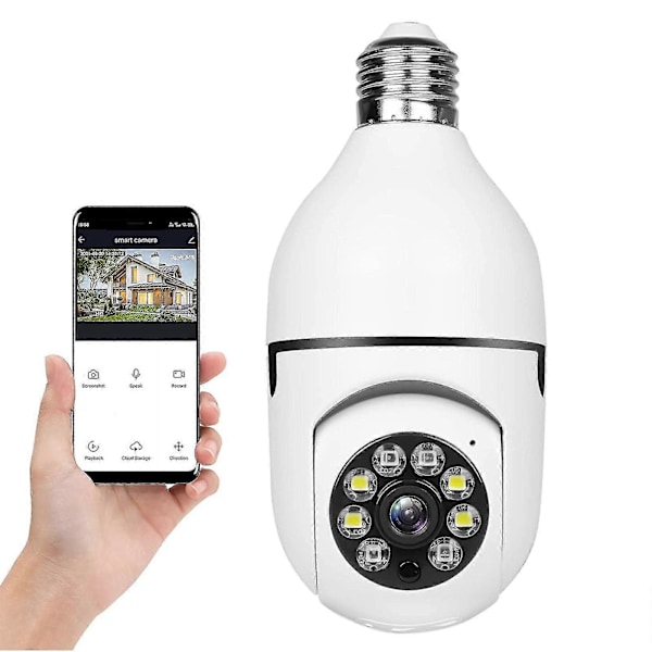 Valaisinlamppu valvontakamera Wifi yönäkö 1080p sovellus etäkatselu