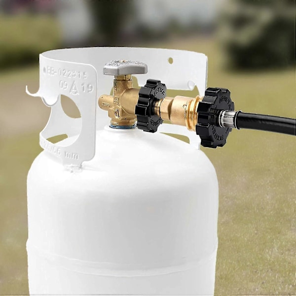 Helt Ny 100lb Propan Tank Adapter, Universell Passform POL Propan Tank Adapter Konverterer POL til QCC1, LP Tank Ad 2054