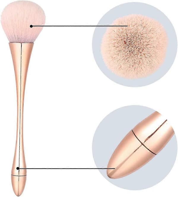 2 stk. Stor Mineralpudderbørste, Bronzer Kabuki Makeupbørste, Blød Fluffy Foundationbørste