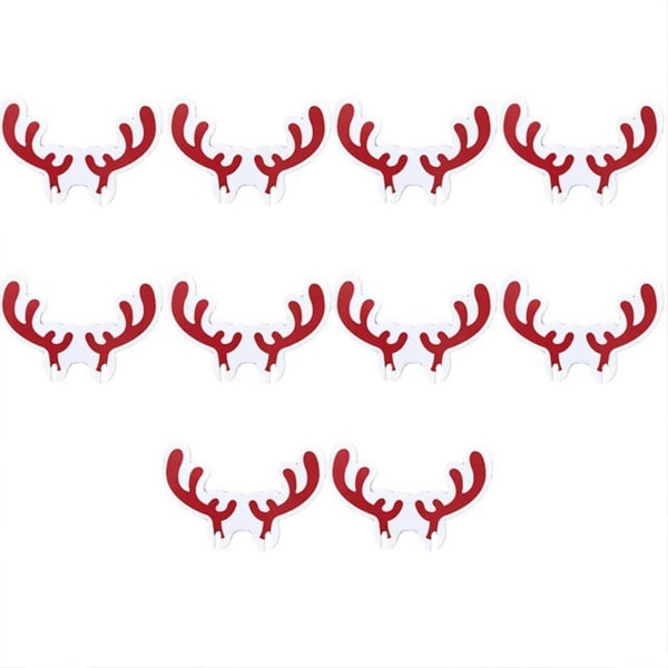 100 ST Jul Vinglas Berlocker Markör Vinglas Kortdekoration Red Antlers