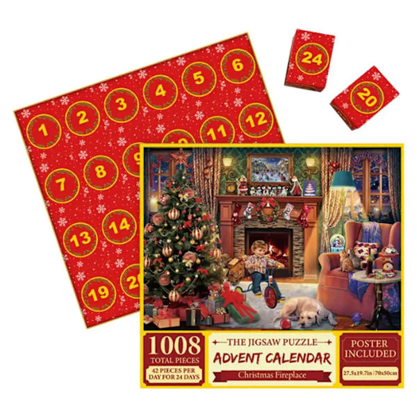 Joulun adventtikalenterin palapeli 1080 kpl joulupalapeli Adventtikalenterin lähtölaskenta Kalenteri palapelit 24 päivän yllätyslahja style 5