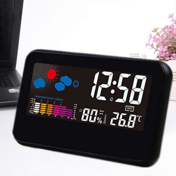LCD Digital Vækkeur Bord Elektronisk Skrivebordsure Lyd Vækning til Tidsprojektorer Snooze Funktion til Hjemmet