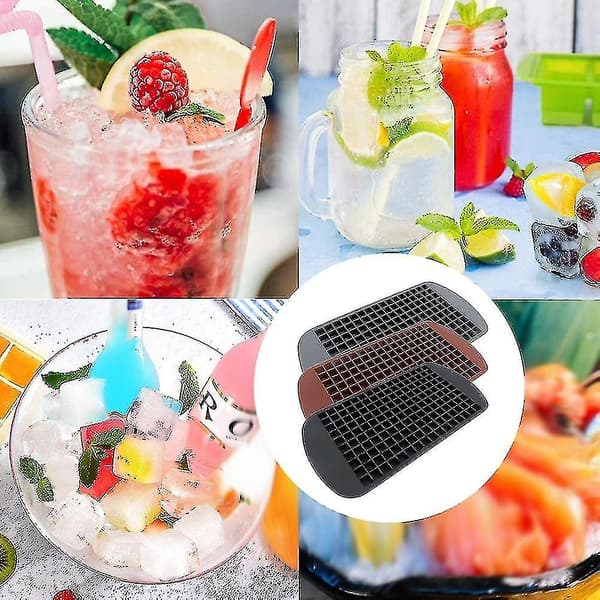 3-pack 160 Mini Isbitsformar Och Godisgaller Små Ismaskiner Små Isbitsformar A