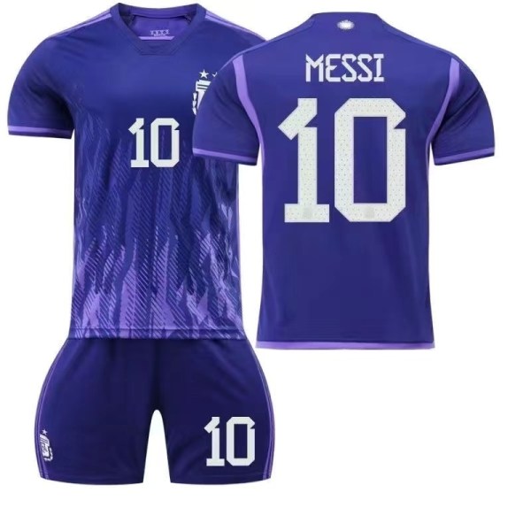 MIA MI Messi Camiseta No10 Fotbollströja Boy Kid T-Shirt Set Vuxen Sportkläder Tjej Sportdräkt Skyddskläder Cosplay Kit C3 M