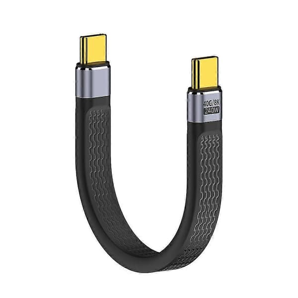 Kort USB-C till USB-C-kabel för snabbare laddning, 8K-video & 40 Gbps dataöverföring