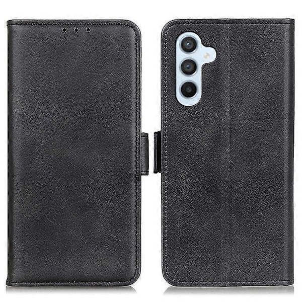 Yhteensopiva Samsung Galaxy A15 4G -kotelon kanssa, täysi suoja, nahkalompakko, jalustallinen puhelinkotelo Black