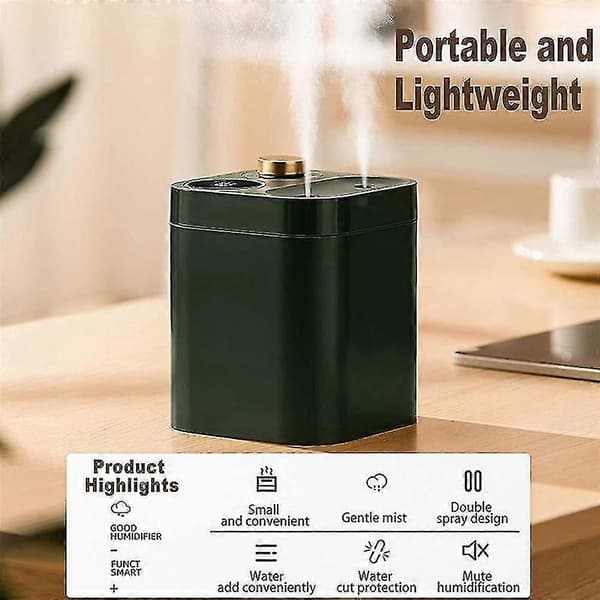 Bærbar Trådløs Plante Luftfugter 800ml, Cool Mist Luftfugtere