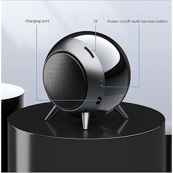 Langaton Kannettava Bluetooth-kaiutin Teräväpiirto 3D Hifi Surround -soitin