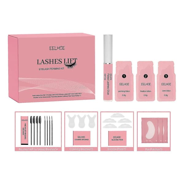 Lash Lift Kit - Komplet Sæt til Øjenvippe Løft - Let at Påføre og Langvarig Finish - Øjenvippe Bukke Sæt til Hjemmet