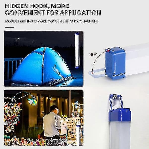 3 Modus USB-Lading LED Lys Bar Magnetisk Camping Telt Lysstripe Garderobe