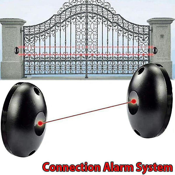 2 stk Automatisk Infrarød Stråledetektor Ir Alarm Sensor Dørlyssensor Tyverialarm System