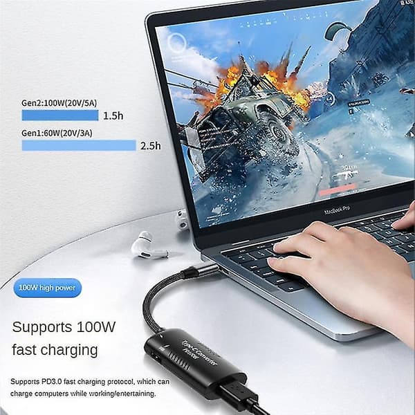 Dc7909 Hona Till Typ-c Multifunktionsadapterkabel Stöd Pd3.0 100w För Laptop Ström Dc Konvertering