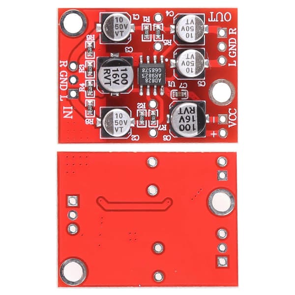 til DC 5V-15V 12V AD828 Stereo Preamp Effektforstærkerkort Forforstærkermodul