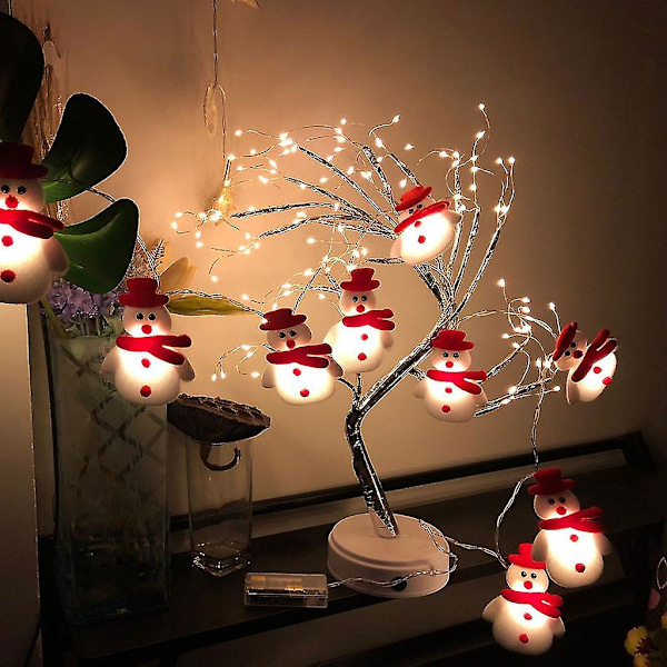Julepynt LED Jule Snømann Lyslenker Juletre Julebord Dekor Lantern Q