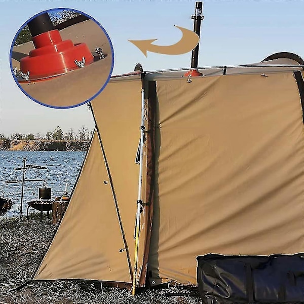 Tältvedspisens skorstensutloppsslang, flamskyddande skyddsrör för campingtillbehör