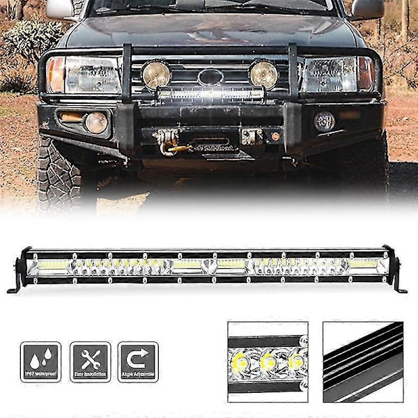 LED-valopalkki Spot Flood Combo Beam Slim Single Row LED-ajovalaisin Maastovalot LED-työvalo