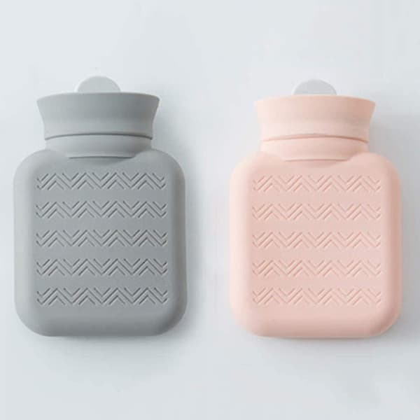2-pack silikon varmvattenflaska, mini bärbar vinter mikrovågsvärme varm