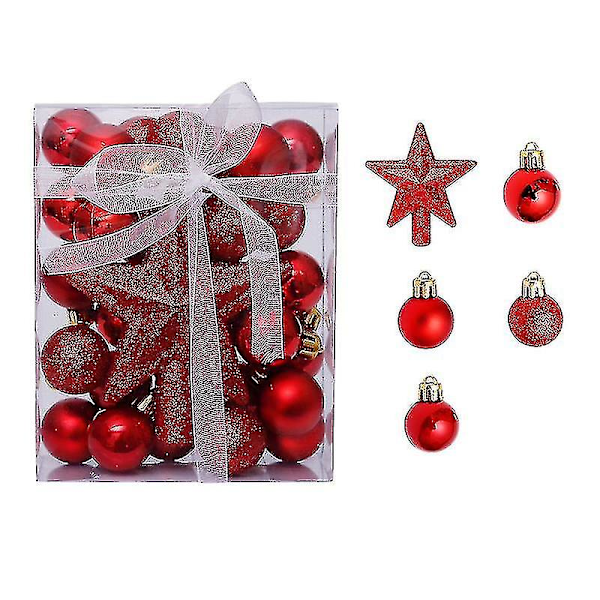30 st Julgranskulor Ornament Hängande Dekorationer Jul Hem Fest Bröllop
