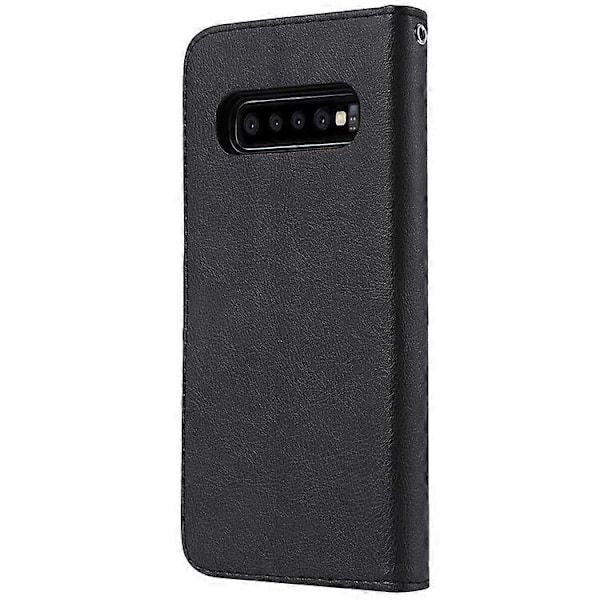 Magnetisk Aftagelig 2-i-1 PU Læder Etui Kompatibel Med Samsung Galaxy S10 Plus Black