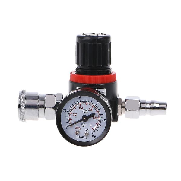 1/4\" Hvlp Sprutpistol Regulator Tryckmätare Membrankontroll Billack