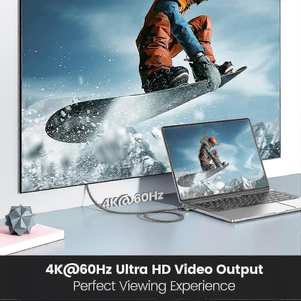 20 Gbps USB 3.2 Gen 2x2 datakabel - 2 m - understøtter 4K-video og 100 W hurtig opladning til Macbook, USB-C M