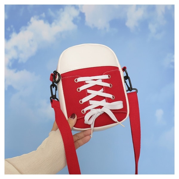 Kvinnor Axelväska Lyx Designer Handväska 2023 Mode Canvas Crossbody Bag Personlighet Skor Form Messenger Bag Rolig Handväska Red