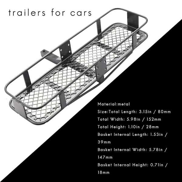 Metallinen takapuskuri vetokoukulla 1/10 Rc Crawler Axial Scx10 90046 Scx10 Iii Axi03007 Trx4 D90
