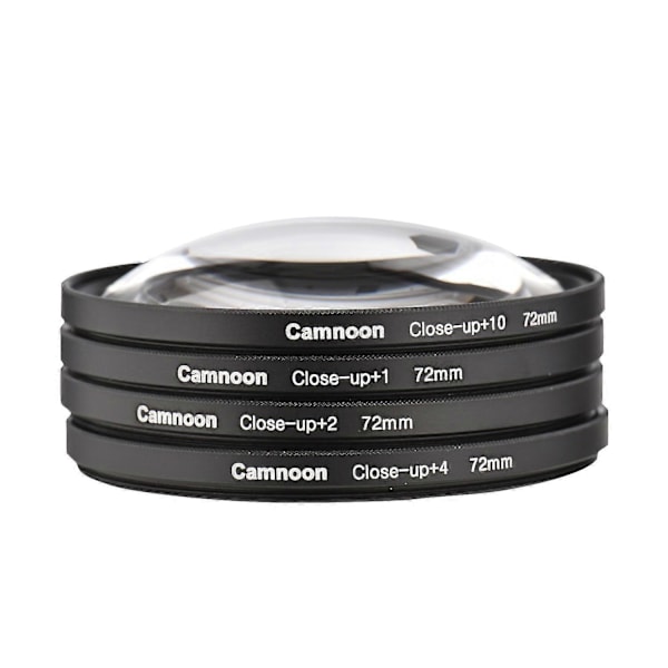 72mm Makro Filter Sæt 4stk (+1,+2,+4,+10) Makro Filtre Makroobjektiv Filter Sæt med Filt