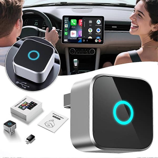 2 i 1 Trådløs CarPlaya Androids Auto Dongle Hurtig Auto-Tilslutning Plug Play Opsætning Biltilbehør