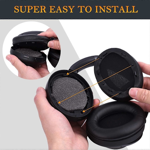 Øreputer Kuleputer Erstatning for Sony WH-1000XM3 1 Par (Svart)