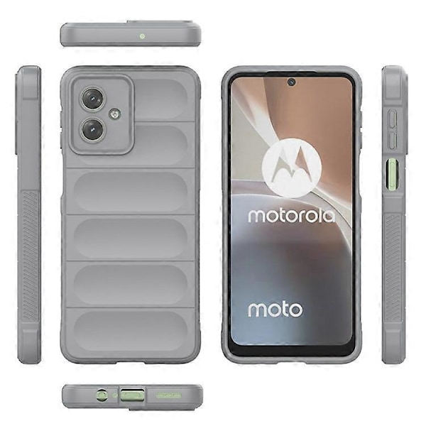 Kompatibel med Motorola Moto G54 5G TPU Cover Stødsikkert Robust Telefon Bagcover LightGrey
