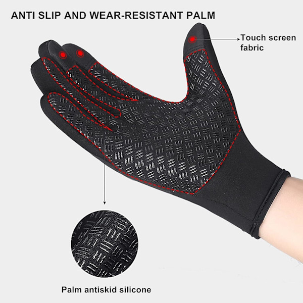 Thermohandz Termiske Handsker, Thermo Handz Vandtætte Handsker, Termiske Thermohandz Handsker Med Touchscreen Til Løb Kørsel Cykling Vandreture