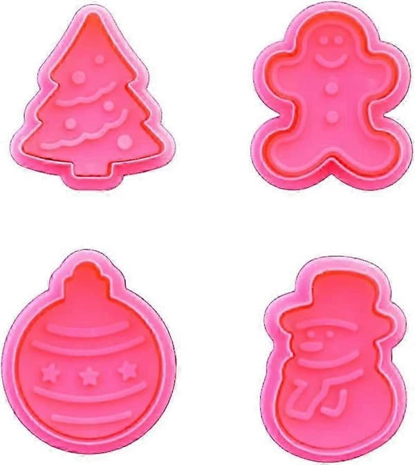 4 st Kakstämplar Kexform Kakform Pepparkakshus Julkakform