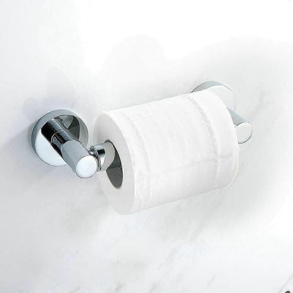 Toiletpapirholder - Rustfrit stål til badeværelse eller køkken (krom)