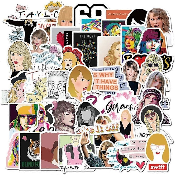 Singer Taylor Alison Tarrat, Vedenpitävät Kestävät Vinyyli Taylor Tarrapaketit Teineille, Vesipulloille, Tietokoneelle, Matkustamiseen (A(50 KPL))