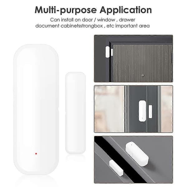 3x Tuya Smart WiFi Dørsensor Vinduesensor Dør Magnetisk Alarmdetektor c