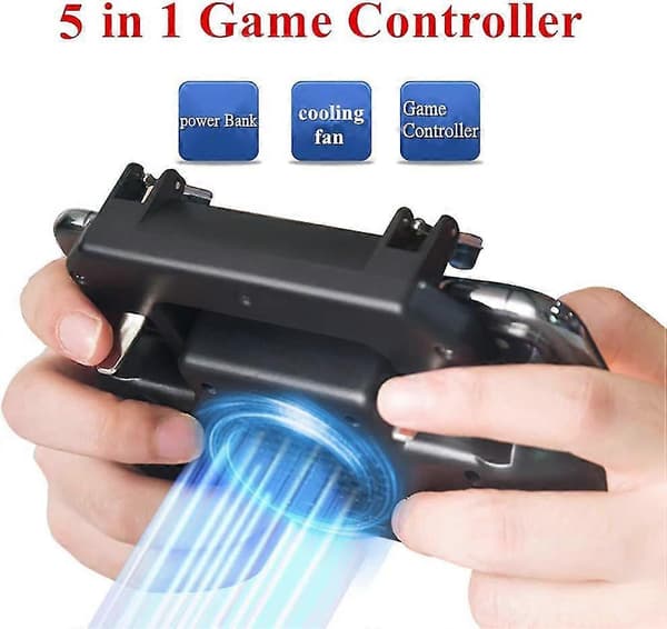 Gaming Grip med Bærbar Oplader Køleventilator, til Pubg Mobil Controller L1r1 Mobilspil