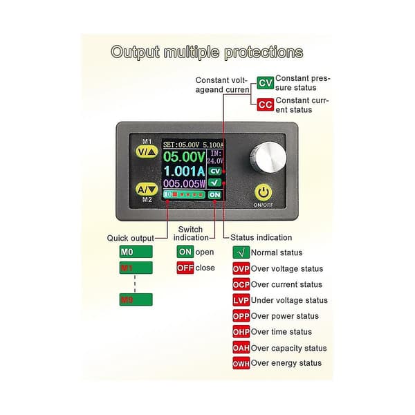 Wz3605e DC DC Boost Converter CC CV 36V 5A Modul Justerbar Reguleret Laboratorie Strømforsyning Volt