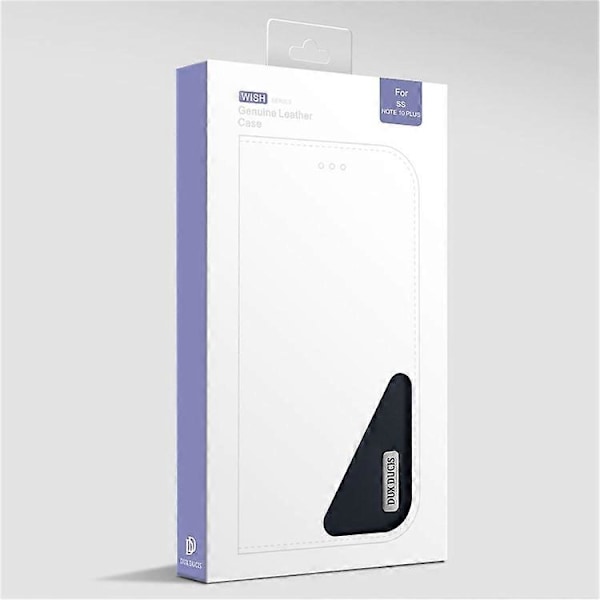 DUX DUCIS Wish Series Kompatibel med Samsung Galaxy Note 10 / Note 10 5G Plånboksfodral Äkta Läder DarkBlue