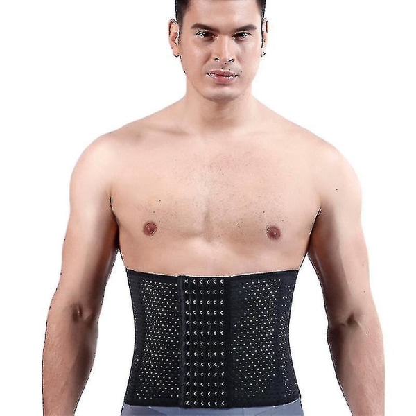 Tflycq Miesten waist trainer teräsluuhikivyöllä saunapuku Fitness vartalon muotoilijalle BLACK M