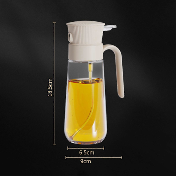 Oliesprøjte til Madlavning 280ml Oliedispenser Stereo Bred Spray Oliedispenserflaske med Tragttud til Salat BBQ