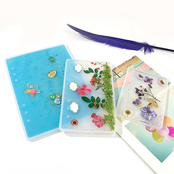 Notesbog Epoxy Resin Form Dagbog Notesblok Silikoneform DIY Håndværk Journal Planner Agenda Organizer Notesbog Støbning-fg