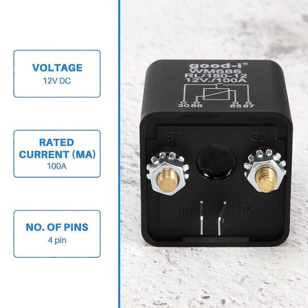 12v 100amp 4-benet Kraftig On/off Kontakt Split Charge Relæ Til Auto Båd Van Sort Y