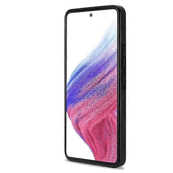 N.BEKUS Yhteensopiva Samsung Galaxy A53 5G Pudotussuojattu Puhelinkotelo Jalusta RFID Pystykorttipidike PU Nahka+TPU Suoja Black