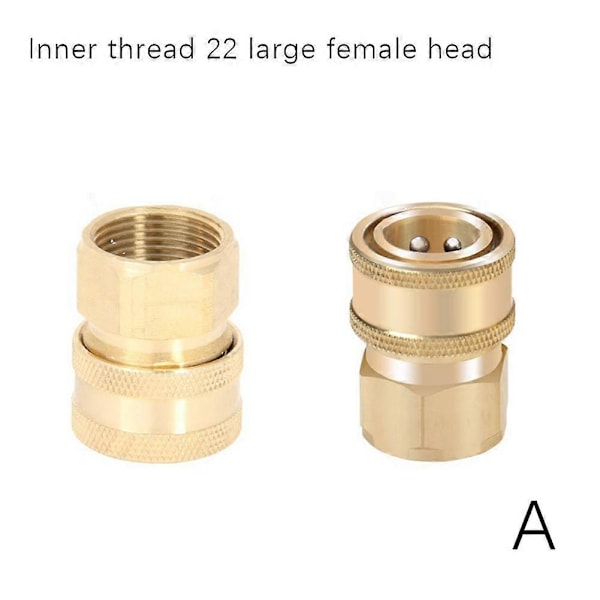 Snabbkoppling M22 14mm 15mm Slang Vridbar Högtryckstvätt Adapter Mässing