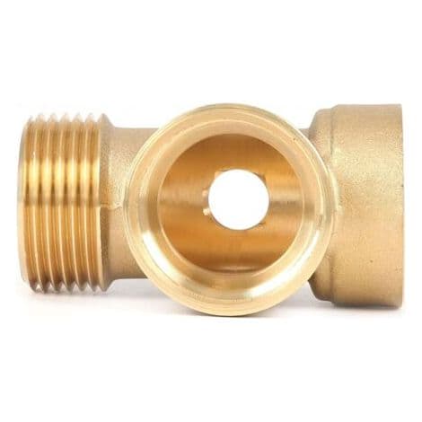 4-veis messingkobling DN25 1\" DN13 1/4\" for trykktanker med membran